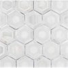 Msi Medici Silver Pattern 10.83 In. X 12.44 In. X 8Mm Stone Metal Blend Mesh-Mounted Mosaic Tile, 10PK ZOR-MD-0329